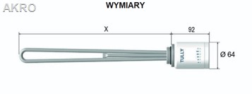 GRZAŁKA do boilera TGB TULLY 1,5kW 6/4" 230V WiFi